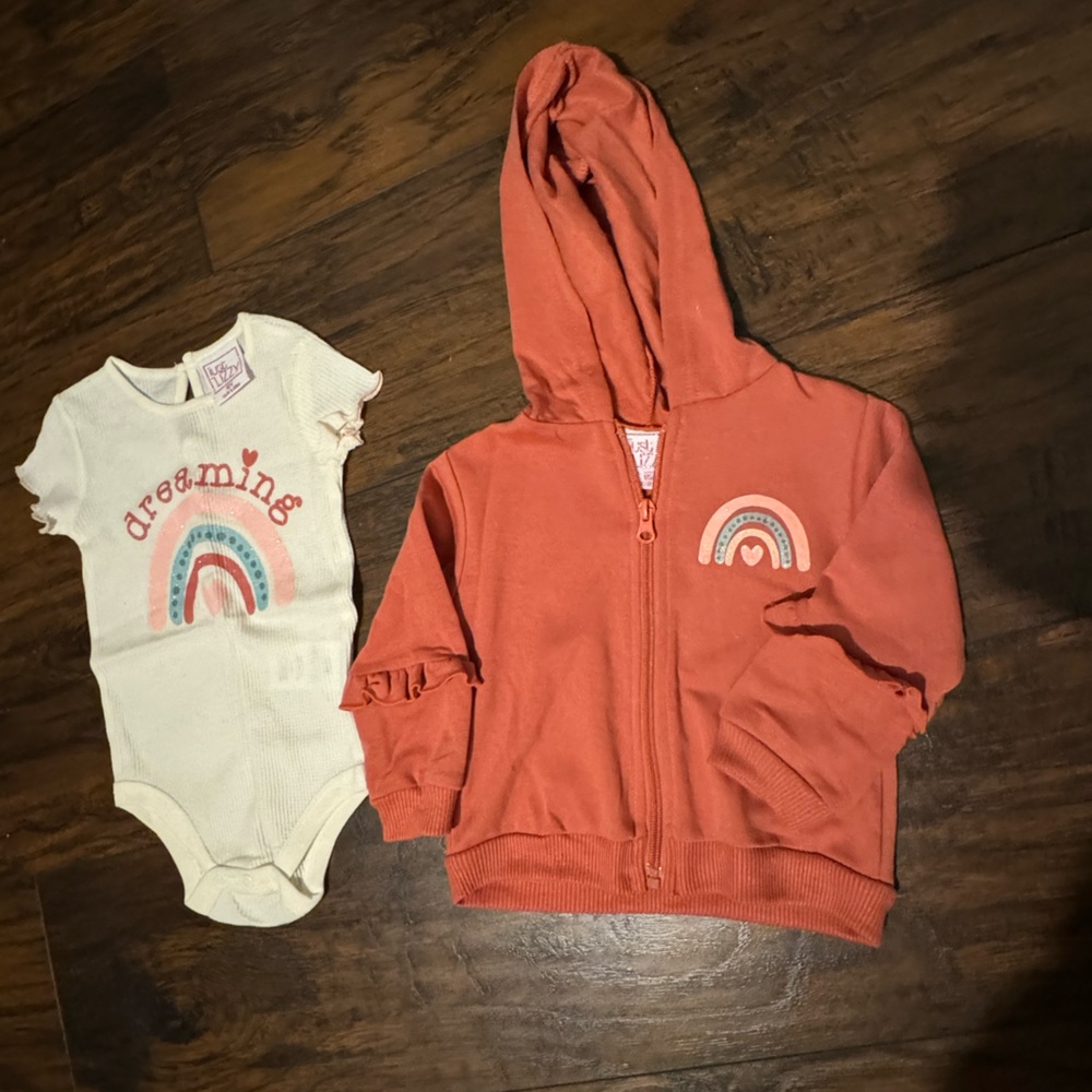 2 piece Just Lizzy Jacket & Onesie baby girl 18M New without tag